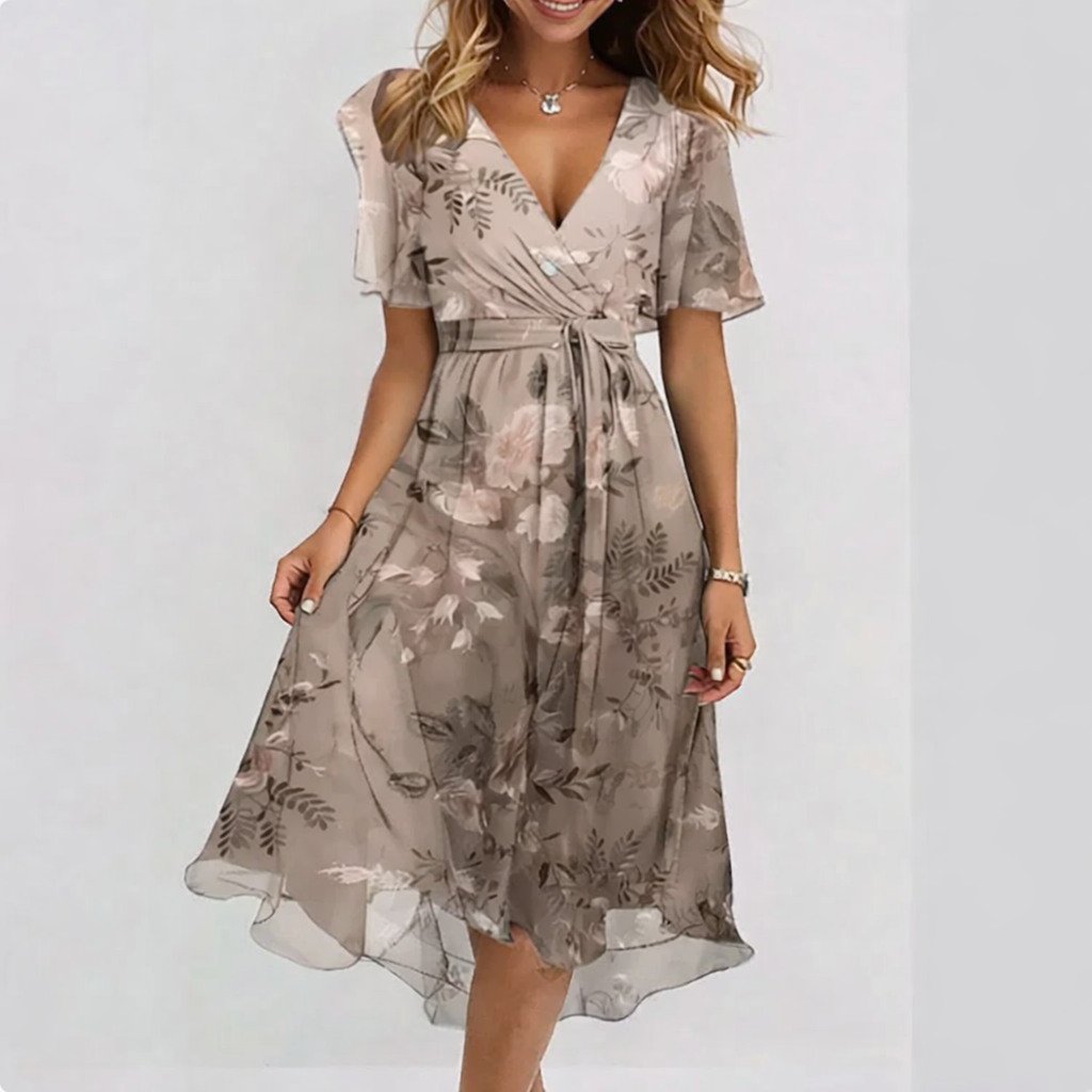 Brigid | Flattering Wrap Midi Dress