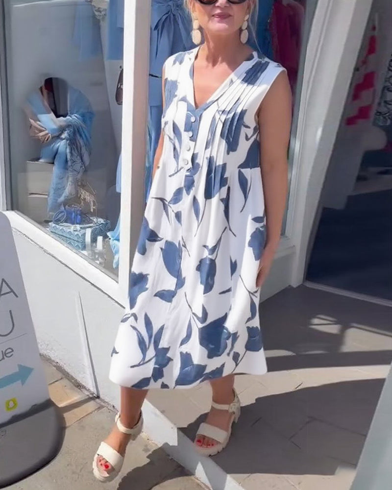 Liadan | Women’s Floral Print Dress with Sleeves