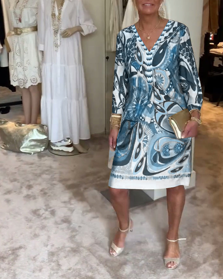 Fia | Vibrant Patterned Dress with Bright Design