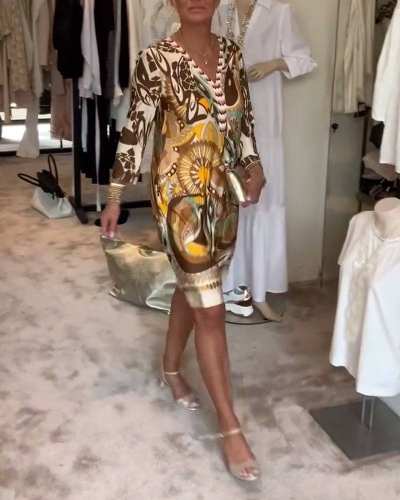 Fia | Vibrant Patterned Dress with Bright Design