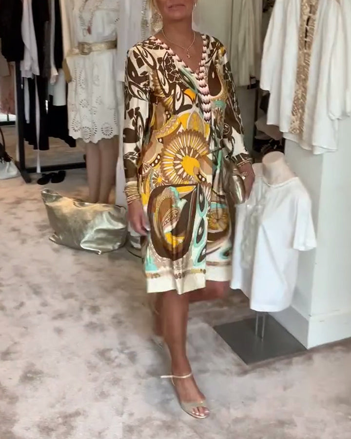 Fia | Vibrant Patterned Dress with Bright Design